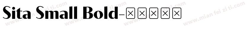 Sita Small Bold字体转换